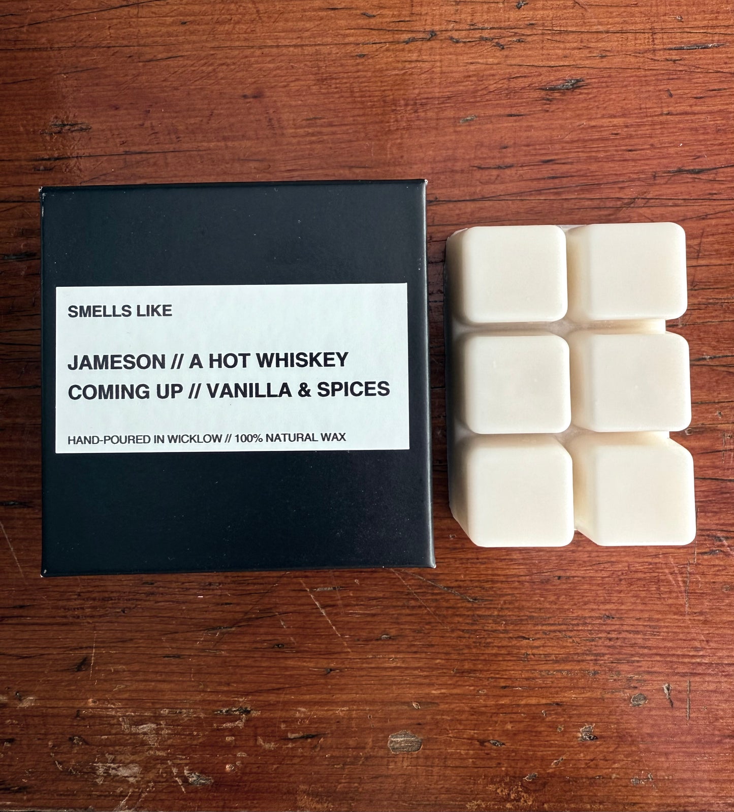 Smells Like Jameson Irish Whiskey inspired scented Luxury soy wax melts - 100% natural hand-poured soy wax melts - Made in Wicklow Ireland