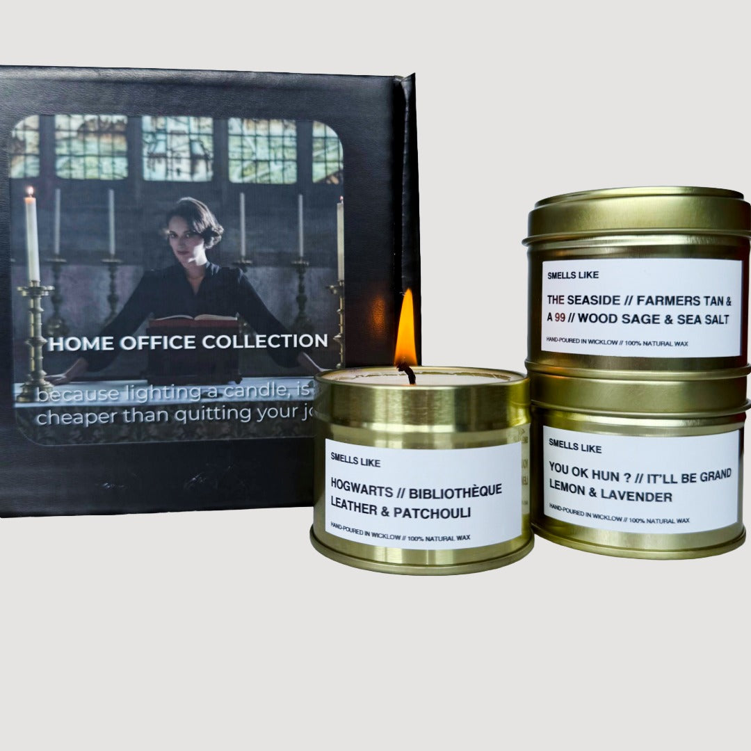 Smells Like Home Office Scented Candle Collection - hand-poured candle - 100% natural Rapeseed Candle Wax, Coconut Candle Wax & Beeswax Candle Wax -Made in Wicklow Ireland