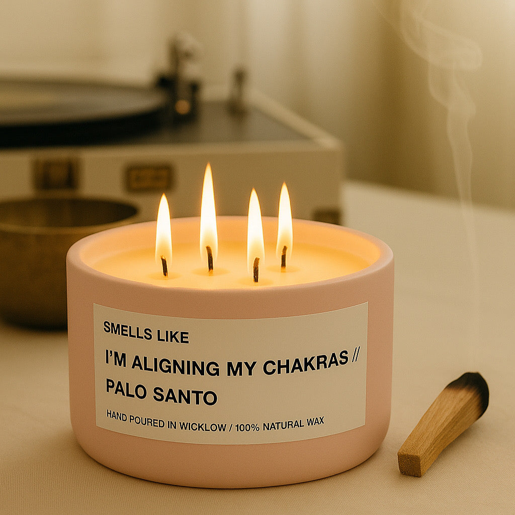 palo santo pink candle
