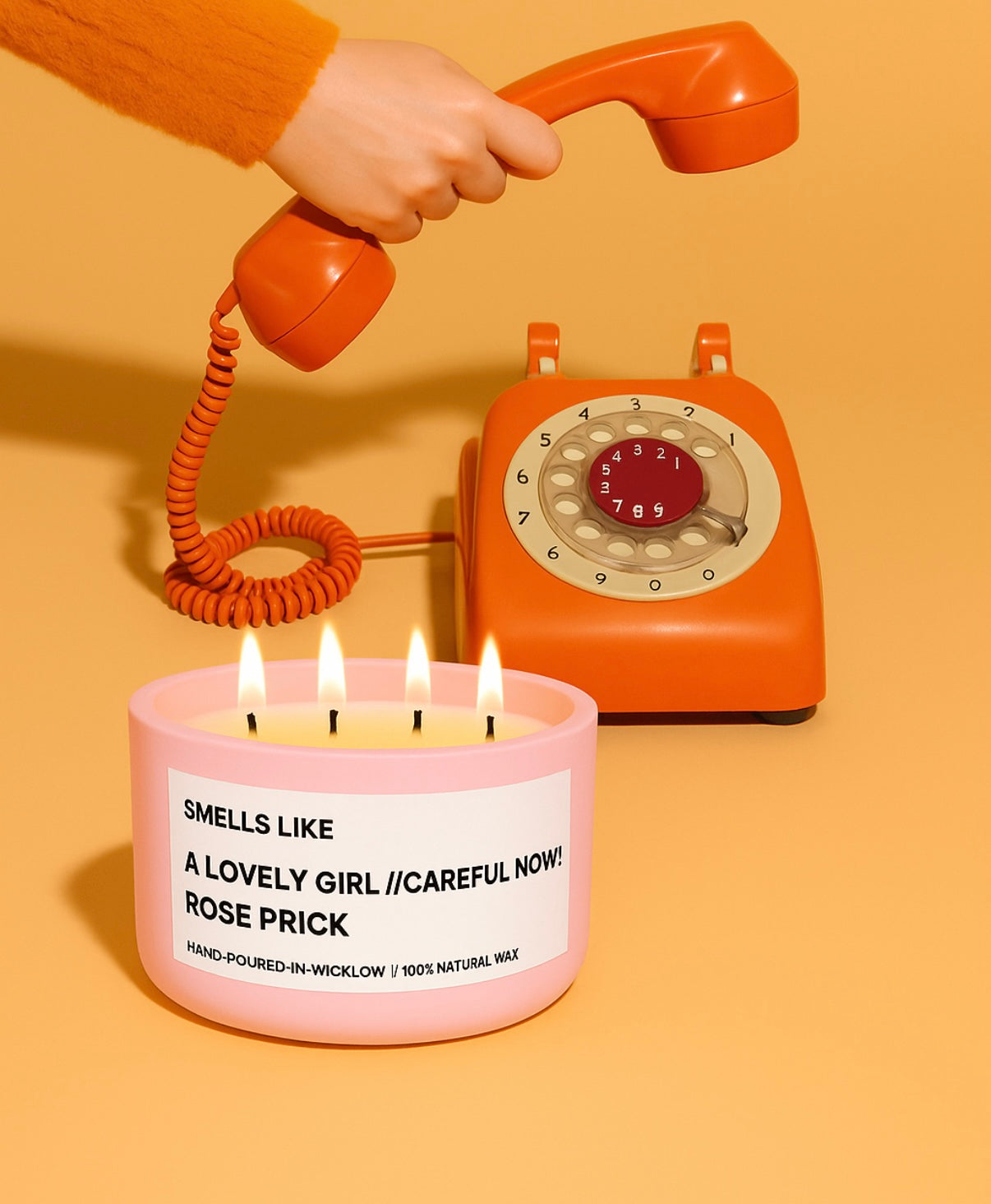inspired by tom ford rose prick. hand poured candle in ireland
