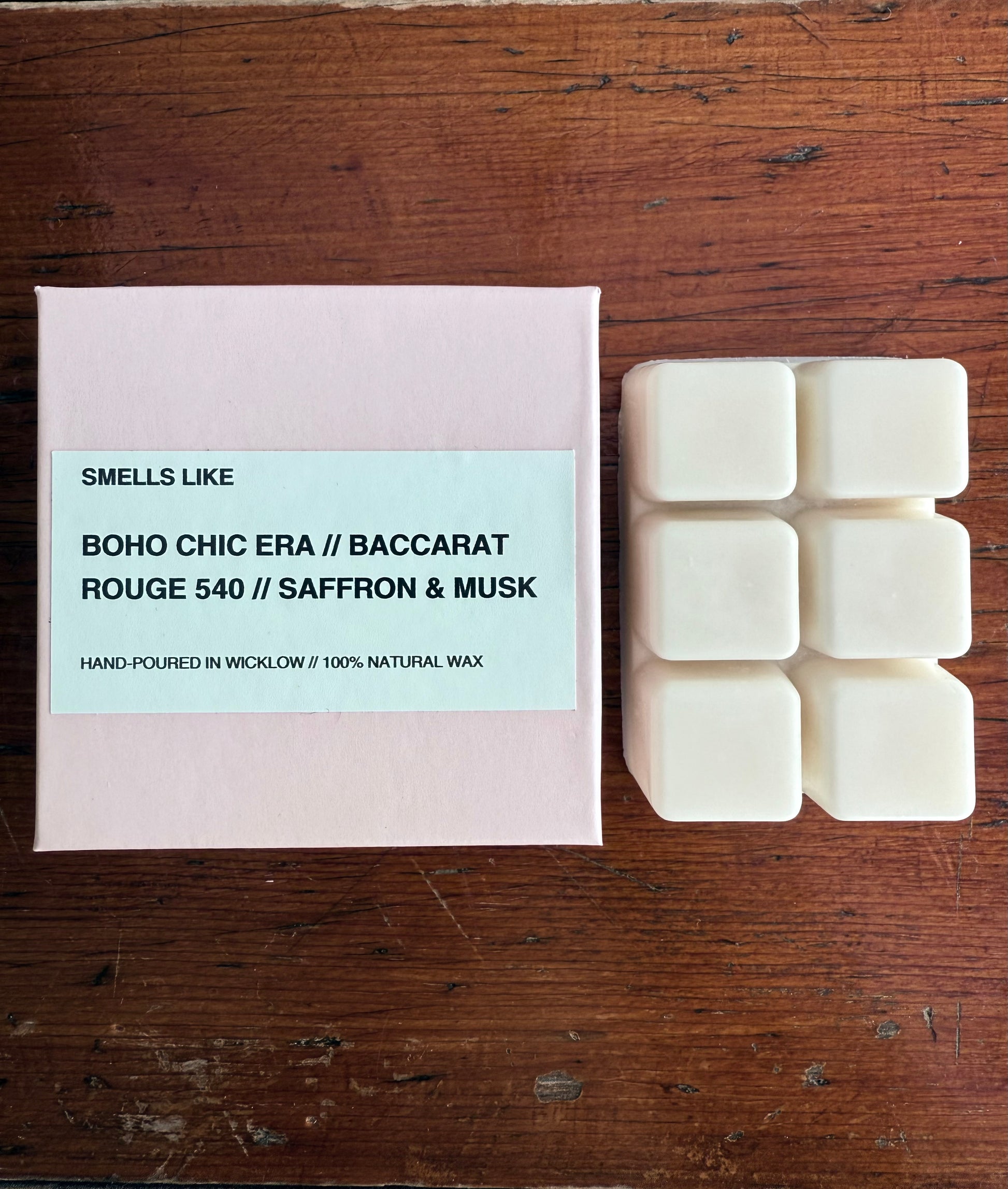 Smells Like Baccarat Rouge 540 Inspired Luxury wax melts - 100% natural hand-poured soy wax melts - Made in Wicklow Ireland