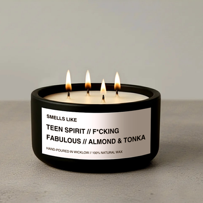 Smells Like Tom Ford F*cking Fabulous Dupe Luxury Large Scented Candle - Matt Black Ceramic Candle - hand-poured candle - 100% natural Rapeseed candle wax,  Coconut candle wax & Beeswax candle  wax -Made in Wicklow Ireland