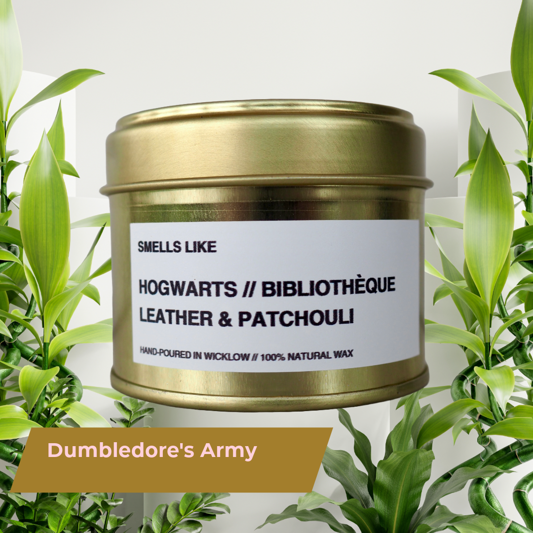 Smells Like Byredo Bibliotheque Dupe Scented Candle – Gold Tin Candle - hand-poured candle - 100% natural Rapeseed Candle Wax, Coconut Candle Wax & Beeswax Candle Wax -Made in Wicklow Ireland