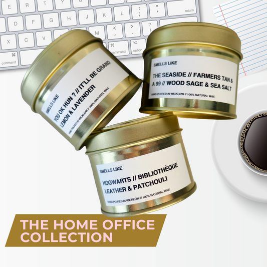 Smells Like Home Office Scented Candle Collection - hand-poured candle - 100% natural Rapeseed Candle Wax, Coconut Candle Wax & Beeswax Candle Wax -Made in Wicklow Ireland