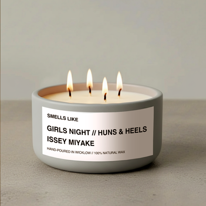 Smells Like Issey Miyake Inspired Large Scented Candle - Light Grey Ceramic Candle – lily, lotus, sandalwood and white musk - 100% natural Rapeseed candle wax, Coconut candle wax & Beeswax Candle wax -Made in Wicklow Ireland