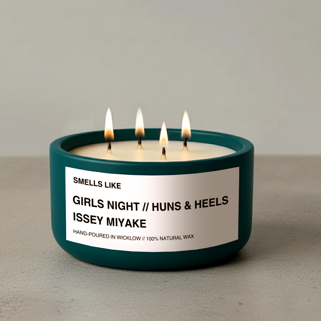 Smells Like Issey Miyake Inspired Large Scented Candle - Teal Ceramic Candle – lily, lotus, sandalwood and white musk - 100% natural Rapeseed candle wax, Coconut candle wax & Beeswax Candle wax -Made in Wicklow Ireland