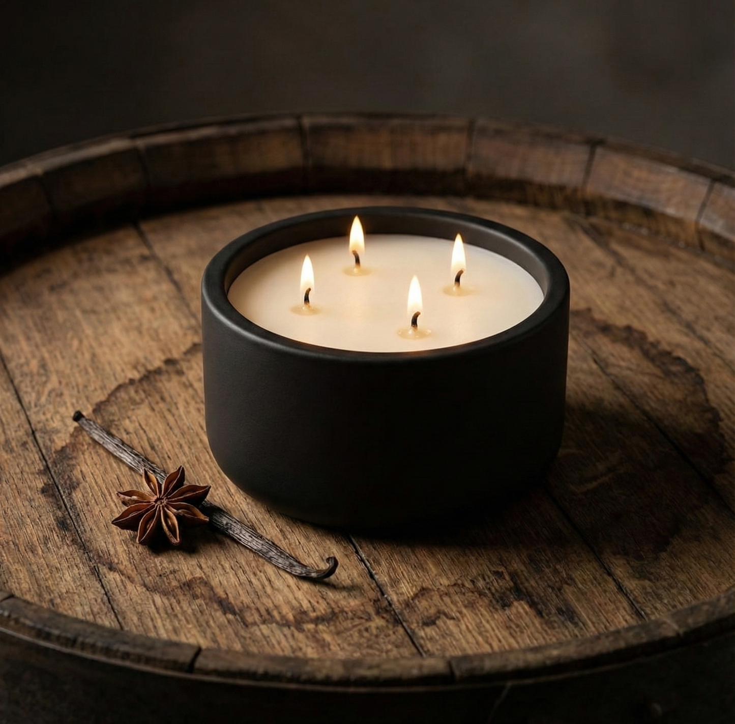 IRISH WHISKEY // 390G LARGE 4 WICK CERAMIC CANDLE