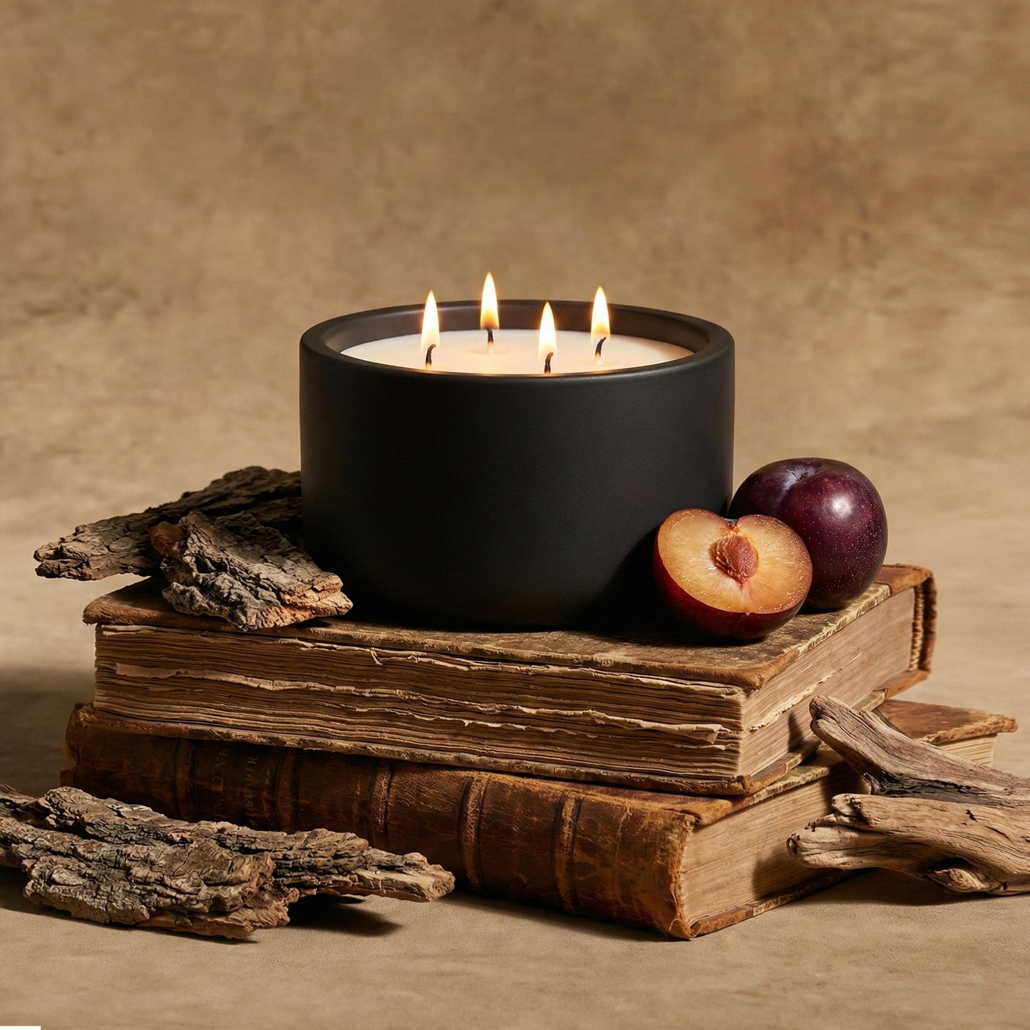 BIBLIOTHÉQUE // 390G LARGE 4 WICK CERAMIC CANDLE
