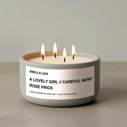 Smells Like Tom Ford Rose Prick Luxury Candle Dupe - Large Scented Candle - Light Grey Ceramic Candle - hand-poured candle - 100% natural Rapeseed candle wax, Coconut candle wax & Beeswax Candle wax -Made in Wicklow Ireland