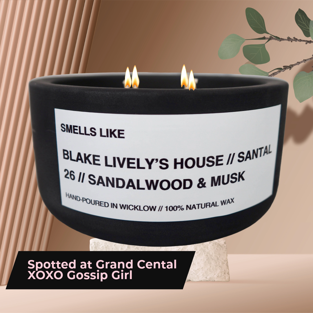 Smells Like Le Labo Santal 26 Dupe Scented Candle – Blake Lively House -  Matt Black Ceramic Candle - hand-poured candle - 100% natural Rapeseed candle wax, Coconut candle wax & Beeswax Candle wax -Made in Wicklow Ireland