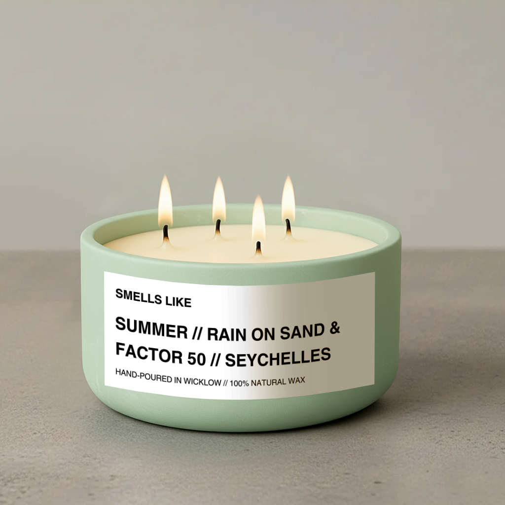 Smells Like The White Company Seychelles Dupe Luxury Large Scented Candle - Ceramic Candle - hand-poured candle - 100% natural Rapeseed candle wax, Coconut candle wax & Beeswax Candle wax - Made in Wicklow Ireland