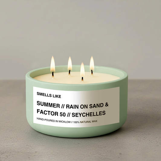 Smells Like The White Company Seychelles Dupe Luxury Large Scented Candle - Ceramic Candle - hand-poured candle - 100% natural Rapeseed candle wax, Coconut candle wax & Beeswax Candle wax - Made in Wicklow Ireland