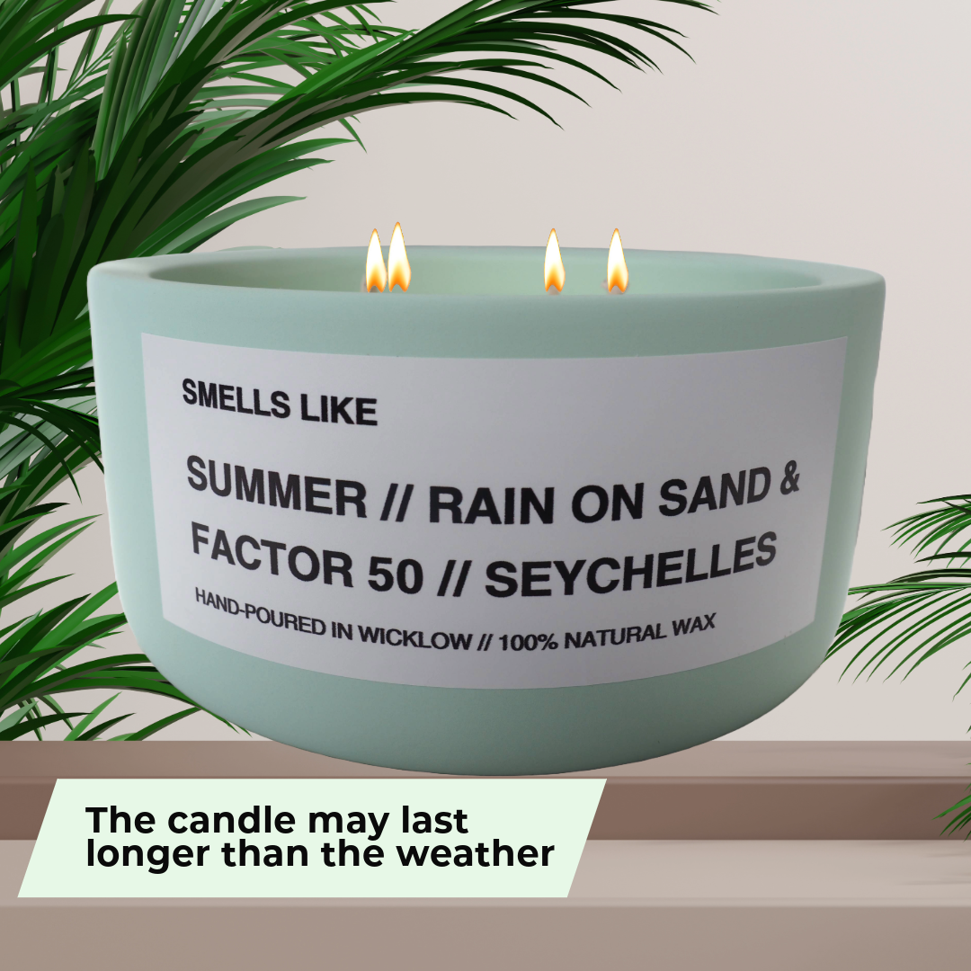 Smells Like The White Company Seychelles Dupe Large Scented Candle - Ceramic Candle - hand-poured candle - 100% natural Rapeseed candle wax, Coconut candle wax & Beeswax Candle wax - Made in Wicklow Ireland