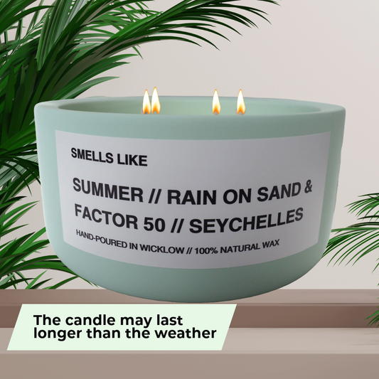 Smells Like The White Company Seychelles Dupe Large Scented Candle - Ceramic Candle - hand-poured candle - 100% natural Rapeseed candle wax, Coconut candle wax & Beeswax Candle wax - Made in Wicklow Ireland