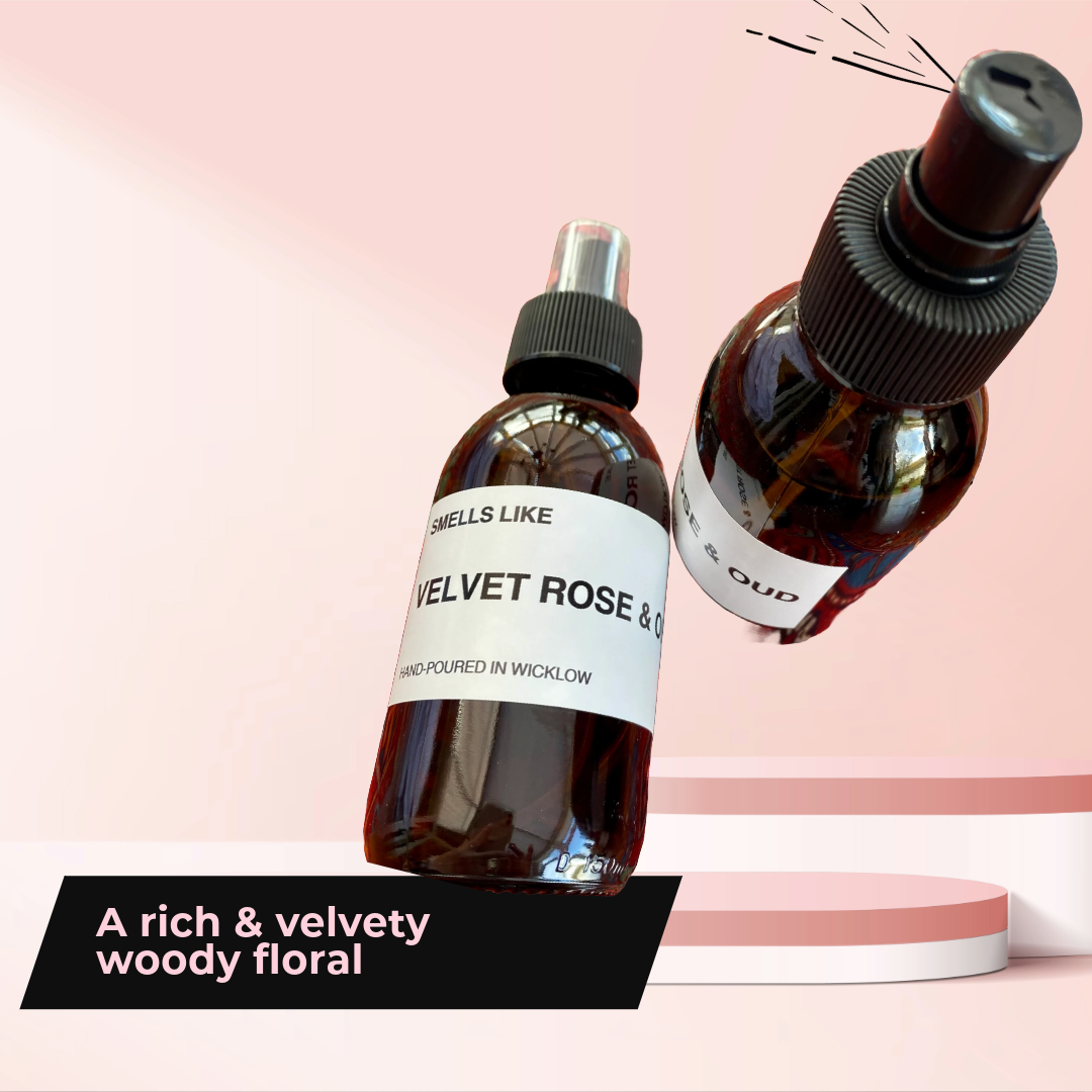 Smells Like Jo Malone Velvet Rose and Oud Inspired room and linen spray -  150ml room and linen spray - Made in Wicklow Ireland