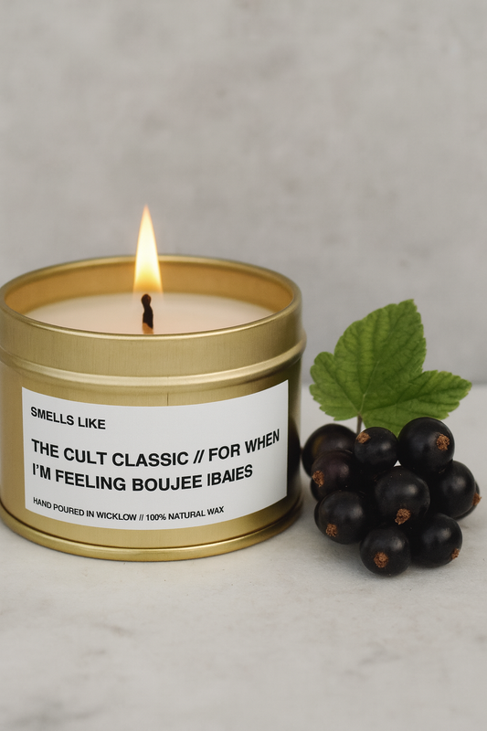 Smells Like Diptyque Baies Dupe Scented Candle – Gold Tin Candle - hand-poured candle - 100% natural Rapeseed Candle Wax, Coconut Candle Wax & Beeswax Candle Wax -Made in Wicklow Ireland