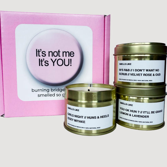 Smells Like Scented Luxury Candle Gift Set - Gold Tin Candle - hand-poured candle - 100% natural Rapeseed Candle Wax, Coconut Candle Wax & Beeswax Candle Wax -Made in Wicklow Ireland
