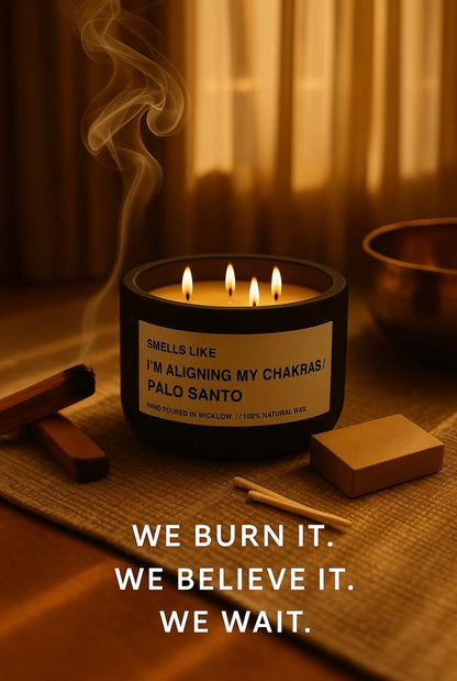 palo santo black candle