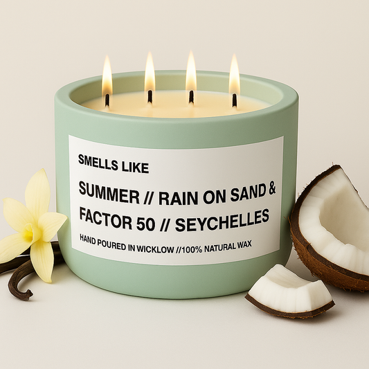 Smells Like The White Company Seychelles Dupe Luxury Large Scented Candle - Ceramic Candle - hand-poured candle - 100% natural Rapeseed candle wax, Coconut candle wax & Beeswax Candle wax - Made in Wicklow Ireland