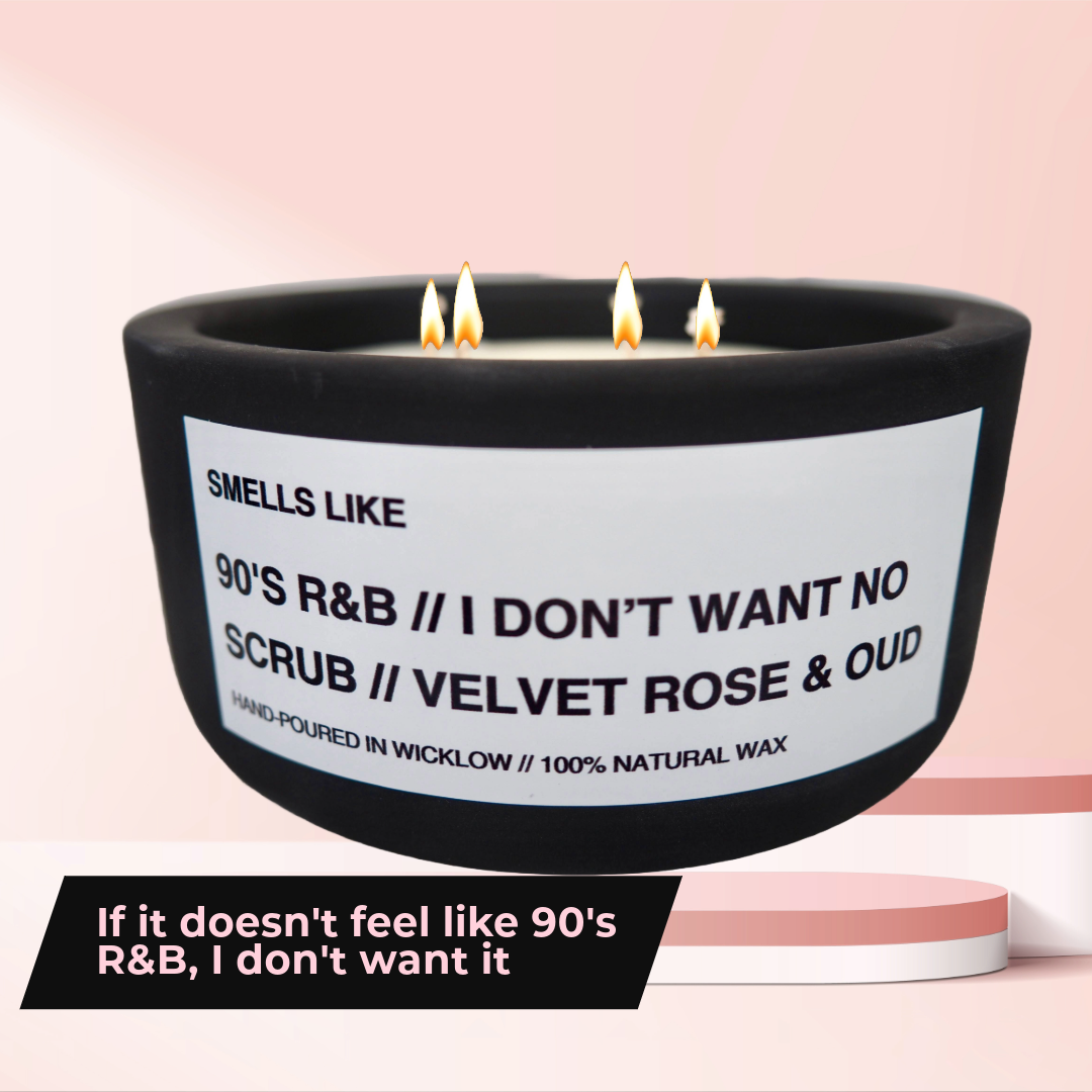 Smells Like Jo Malone Velvet Rose & Oud Dupe Large Scented Candle - Matt Black Ceramic Candle - hand-poured candle - 100% natural Rapeseed candle wax,  Coconut candle wax & Beeswax candle  wax -Made in Wicklow Ireland