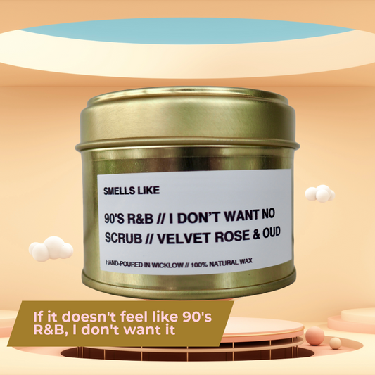 Smells Like Jo Malone Velvet Rose & Oud Dupe Scented Candle - Gold Tin Candle - hand-poured candle - 100% natural Rapeseed Candle Wax, Coconut Candle Wax & Beeswax Candle Wax -Made in Wicklow Ireland